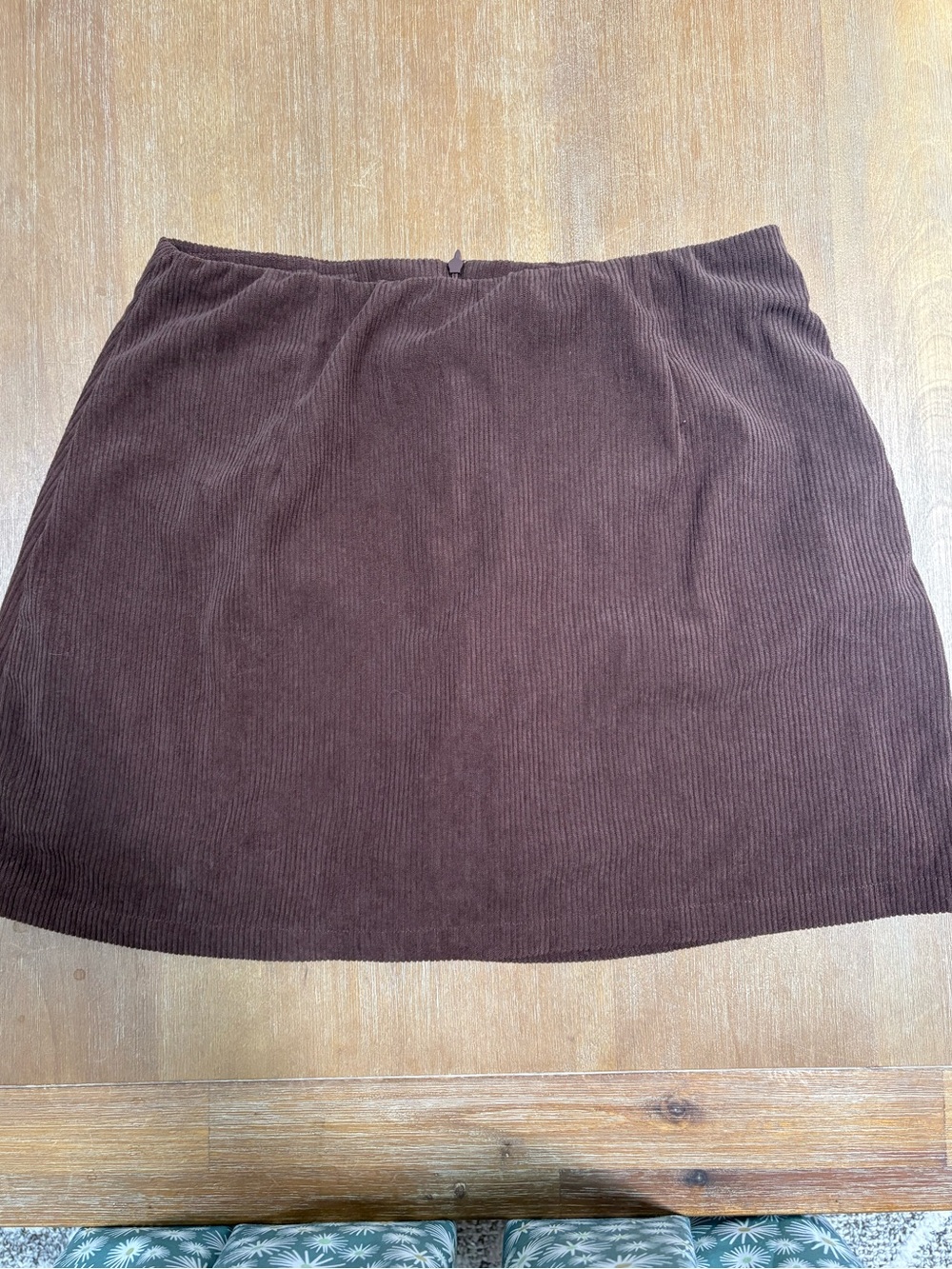 HALARA Brown Corduroy Mini Skirt